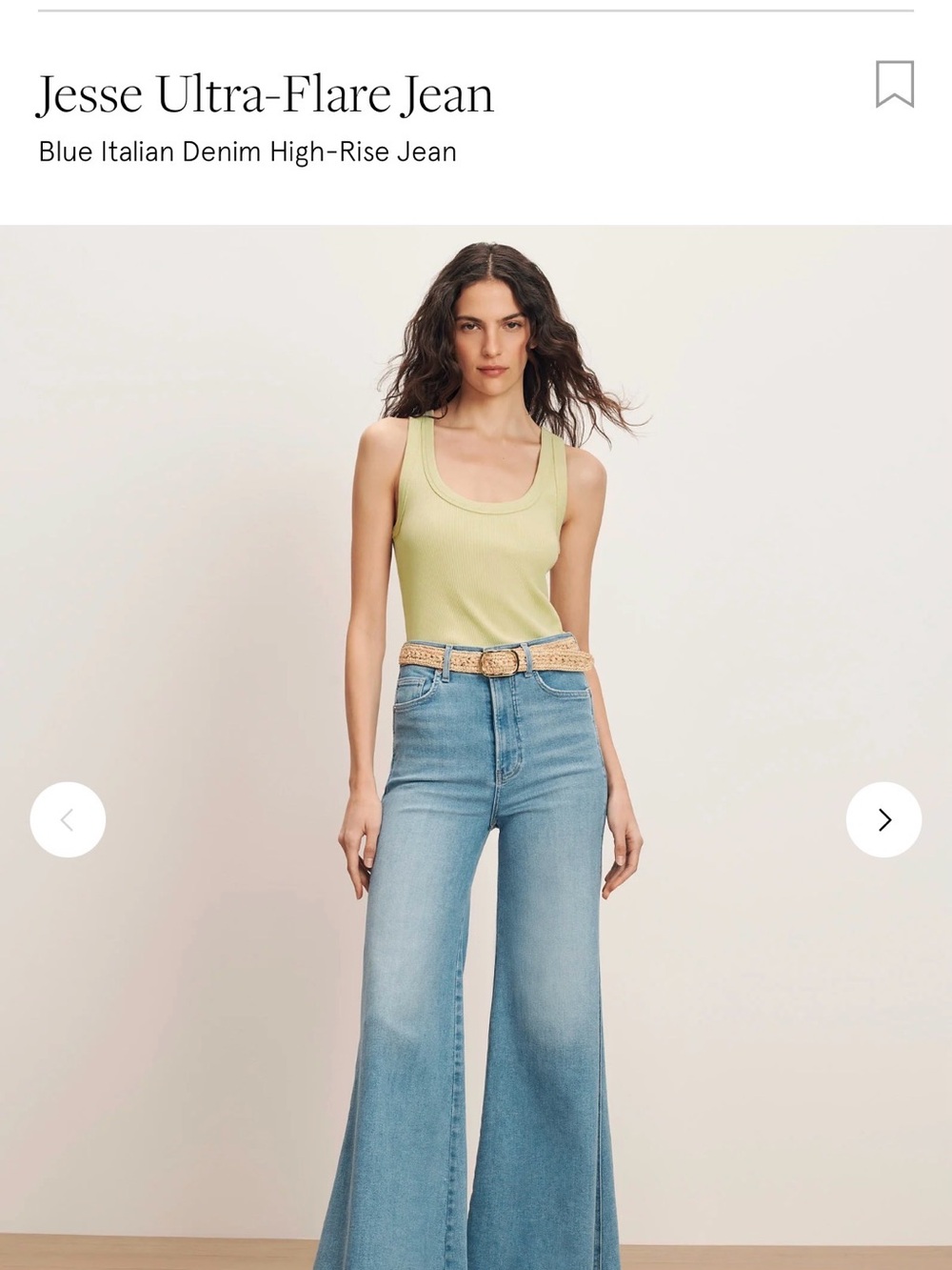 Veronica Beard Washed Light Blue Wide-Leg Denim Jeans - Picture 4 of 5